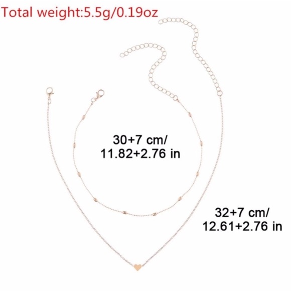 ✨🆕Two Layer Heart Chocker Necklace✨ - Picture 3 of 5